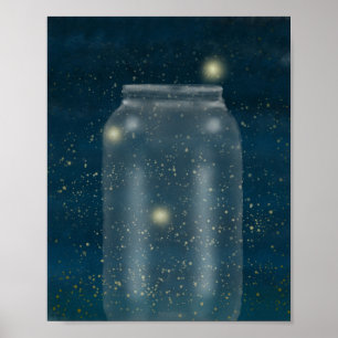 Fireflies & Burk Painting Poster