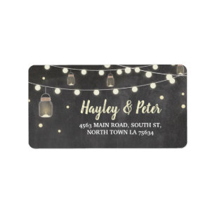 Fireflies Elegant Chalk Adressetiketters Stickers Adressetikett