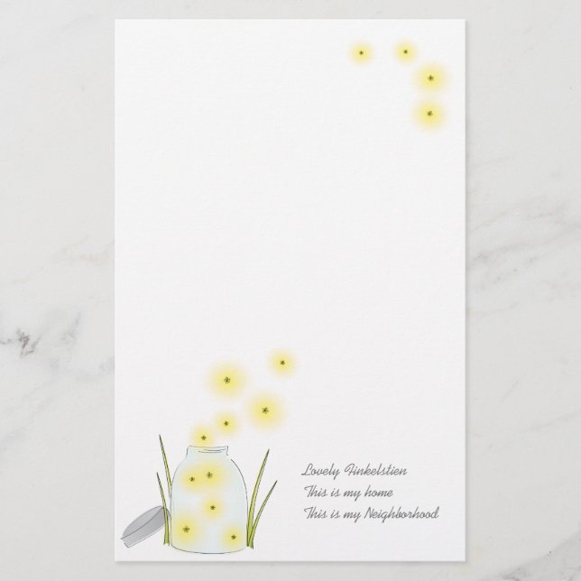 Fireflies Flies Brevpapper (Framsida)