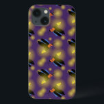Fireflies Graphics on Lila<br><div class="desc">Det påminner om sommarkvällarna,  så har bilden mönster på det här telefonfodralet fireflies,  eller belyser kryp så som vi brukade säga när jag var ung,  som verkar vara glödande när jag flyger genom lilans skymningsljus.</div>