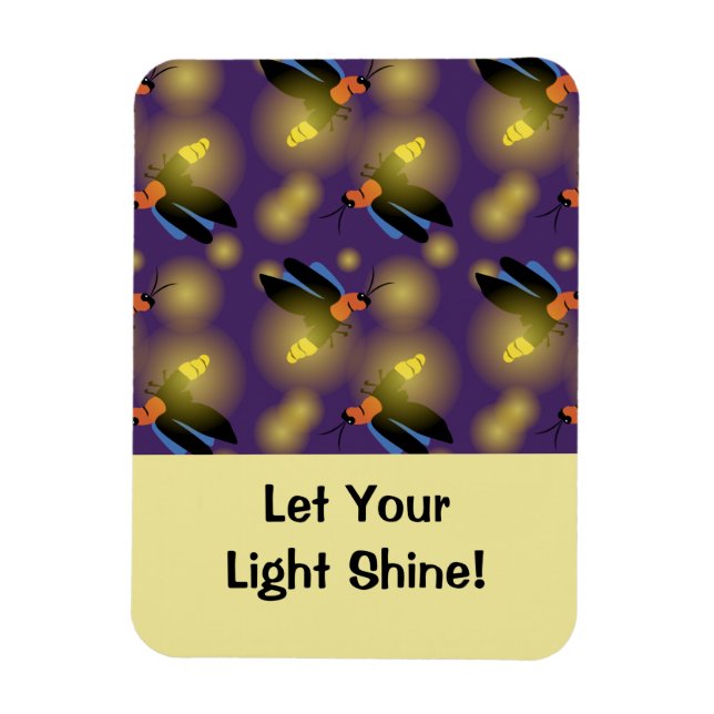 Fireflies Graphics on Lila Magnet (Vertikal)