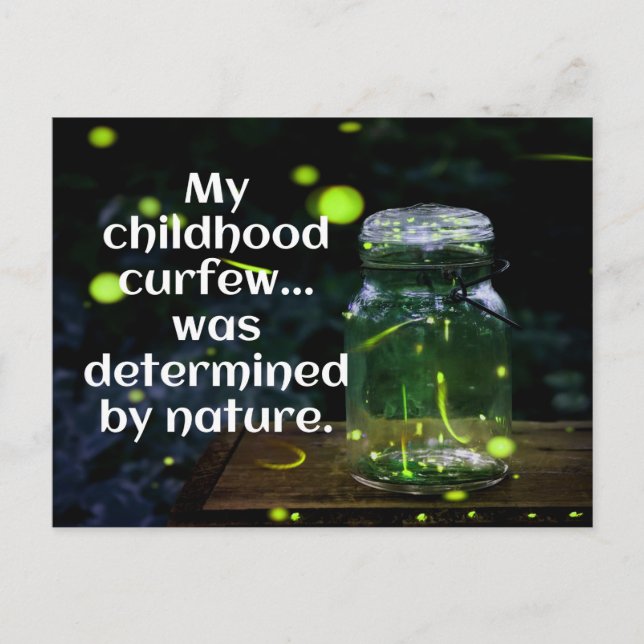 Fireflies har bestämt vykortet för mina utegångsfö vykort (Framsida)