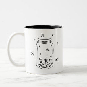Fireflies i en Burk-Mugg-kaffegrupp Kopp