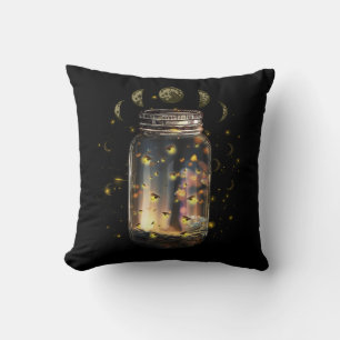 Fireflies Kryp in Burk Firefly Lightning Insekter Kudde