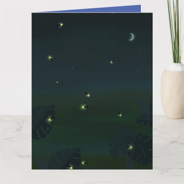 FIREFLIES LIGHTEING KRYP BIRTHDAY GREETY CARDS KORT (Framsida)