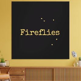 FIREFLIES Roligt Retro Text Sommniga Himlar Glints Canvastryck