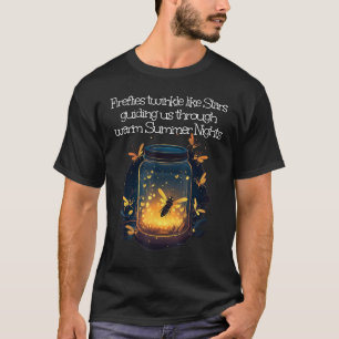 Fireflies twinkle som vägleder oss genom varm somm t shirt