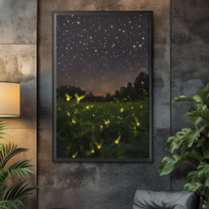 Fireflies under Stars Poster