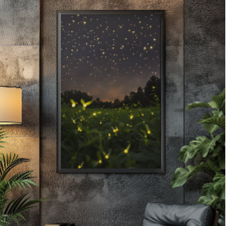 Fireflies under Stars Poster