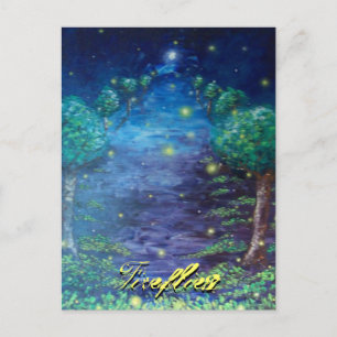 Fireflies vycard vykort