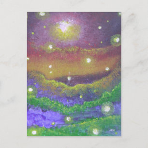 Fireflies vycard vykort
