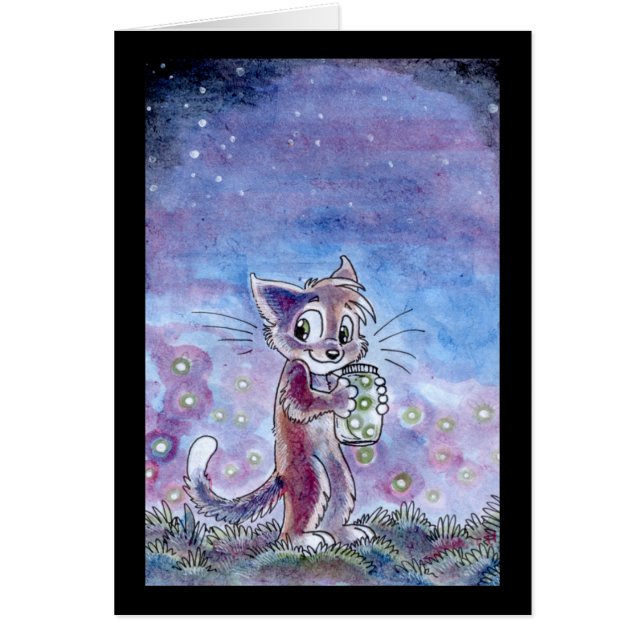 Fireflieskort Hälsningskort (Framsidan)