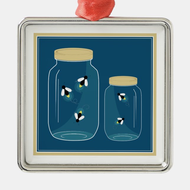 FirefliesMasonburk Julgransprydnad Metall (Framsidan)