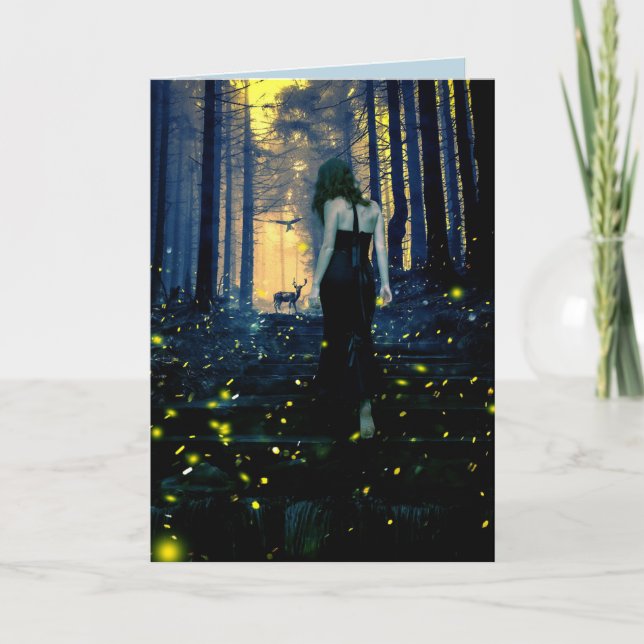 FIREFLIS LIGHTEING KRYP FÖDELSEDAGSKORT FÖR HENNE KORT (Framsida)