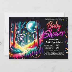 Firefly Dreamy Forest Baby Shower Inbjudningar