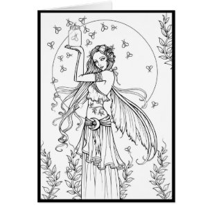 Firefly Fairy Färg ditt eget kort