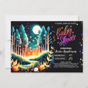Firefly Fantasylund Bebis Shower Inbjudningar