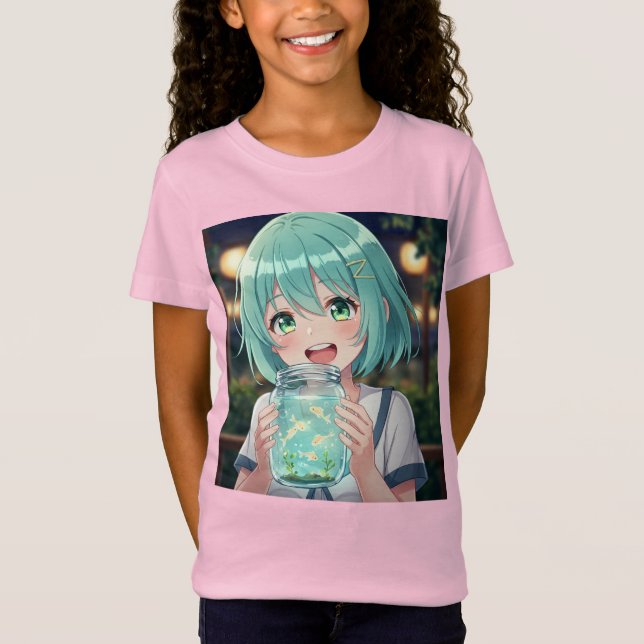 Firefly Fish, Anime by Natasha Us T Shirt (Framsida)