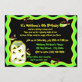 Firefly Frolic Birthday Inbjudningar