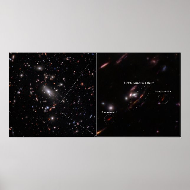 Firefly Gnistra Galaxy Cluster MACS J1423 Poster (Framsidan)