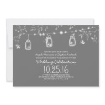 Firefly ljus mason burk rustic bröllop