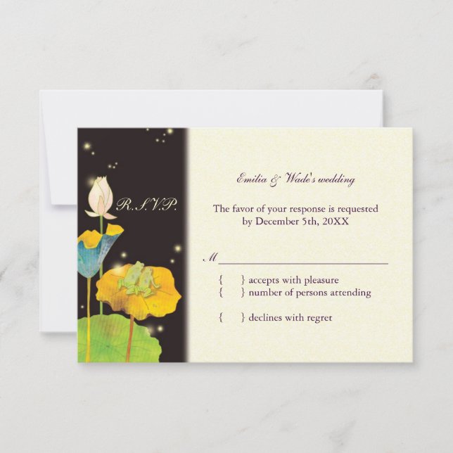 Firefly Night Cute Romantic Bröllop OSA (Framsida)
