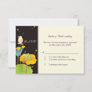 Firefly Night Cute Romantic Bröllop OSA Kort
