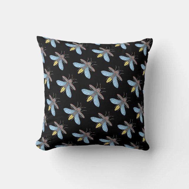 Firefly (patt. black) - Pillow Kudde (Framsida)