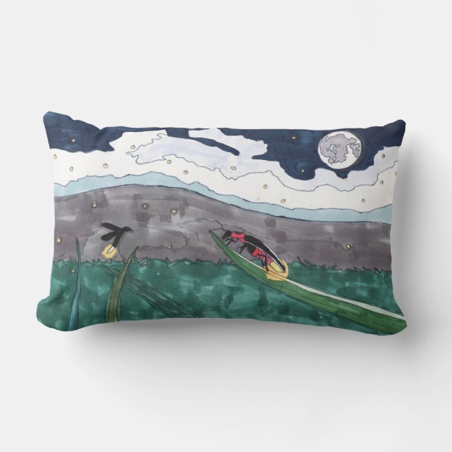Firefly Throw Pillow Original Art Lumbarkudde (Framsida)