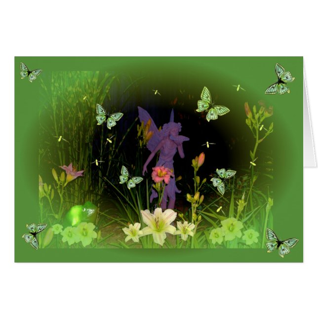 Fireflyträdgård Hälsningskort (Framsidan Horizontal)
