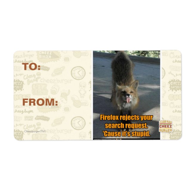 Firefox-avslag Fraktsedel (Framsidan)