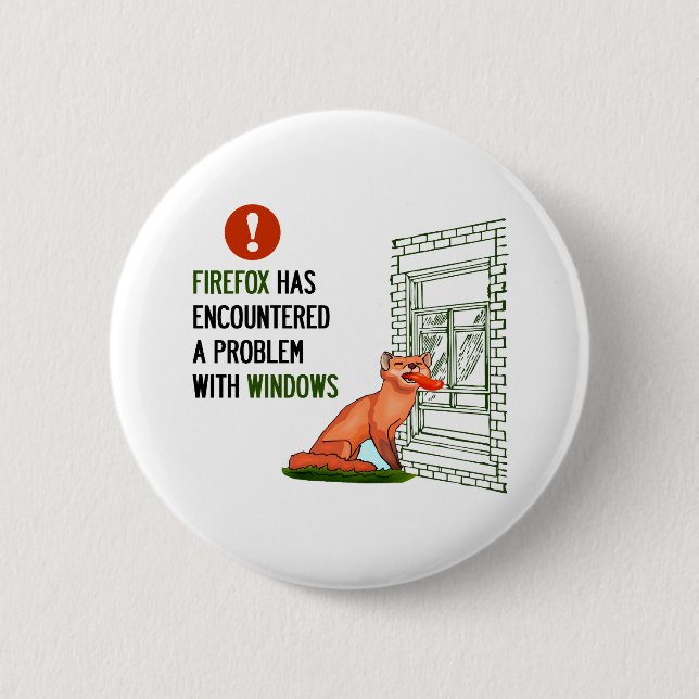 Firefox har mött ett problem med fönster knapp (Framsida)