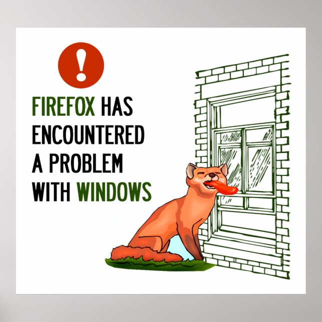 Firefox har stött på ett problem med Windows Poster (Framsidan)