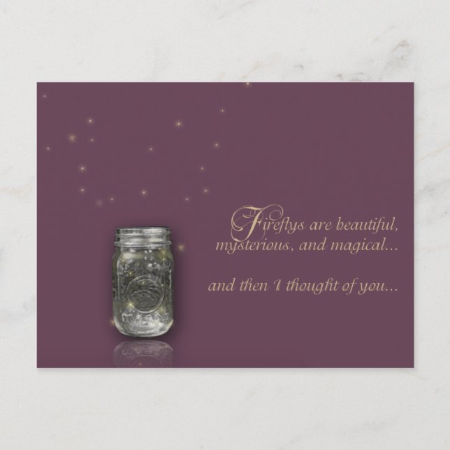 FiRefys on Mauve Postcard Vykort (Framsida)