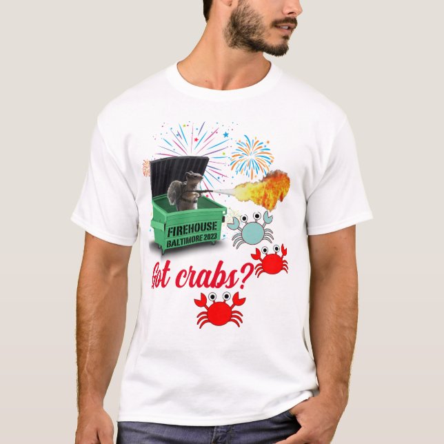 Firehouse på Baltimore Har Crabs Tee (Framsida)