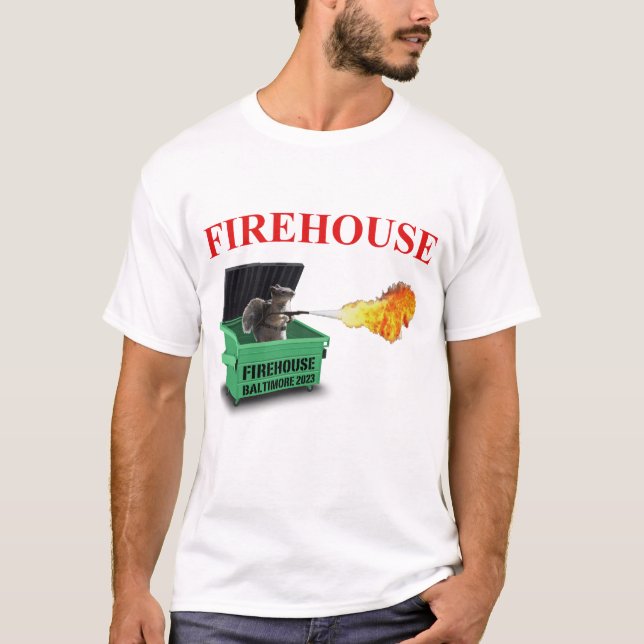 Firehouse på Baltimore Manar Tee (Framsida)
