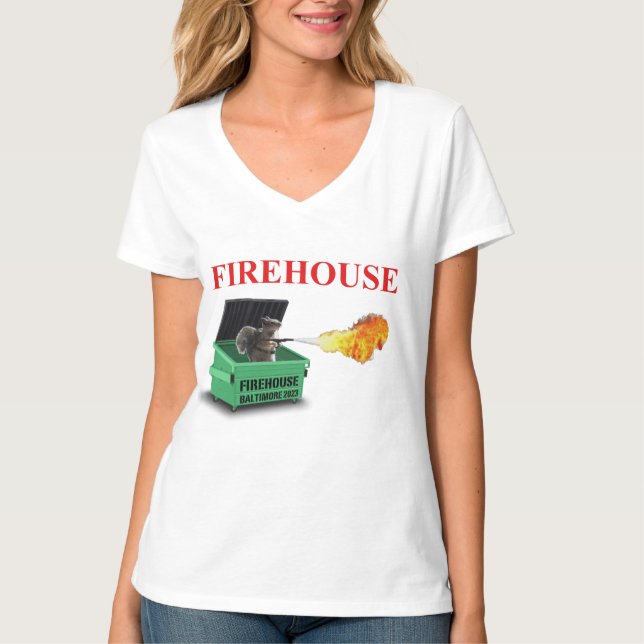 Firehouse på Baltimore Women's Tee (Framsida)
