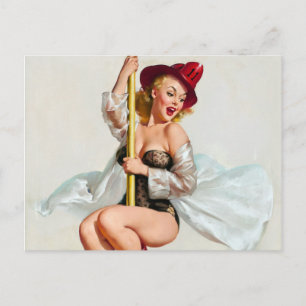 Firehouse Pin Up Vykort