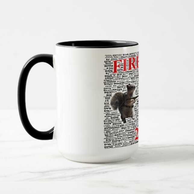 Firehousekaffemugg med ordmolnet mugg (Vänster)