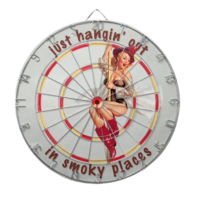 Firehousepinupbrandman Dartboard Darttavla (Framsidan)