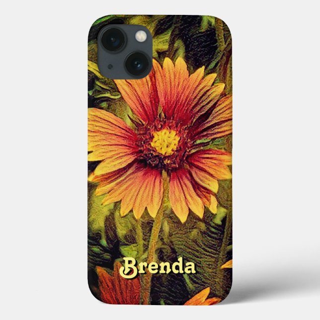 Firejul Flower Namn Monogram (Baksida)