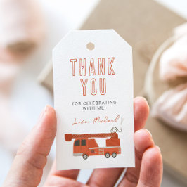 Firelångtradare Birthday Presentetikett