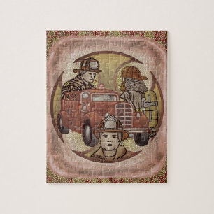 Firelångtradare Firefighter Brothers-pussel Pussel
