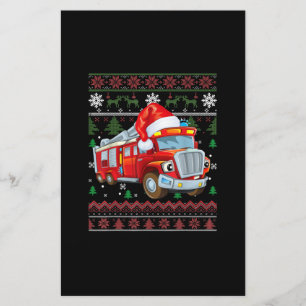 Firelångtradare Firefighter jul Cute Boy Hat Brevpapper