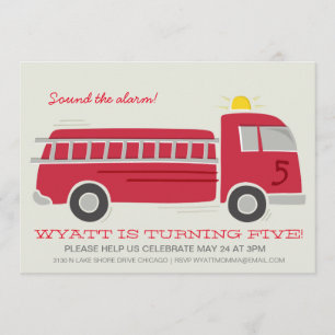 Firelångtradare Födelsedagsfest Inbjudan