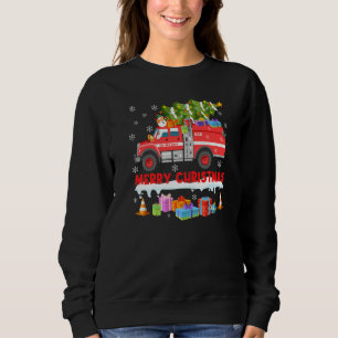 Firelångtruk Santa Sleigh Firefighter Fireman Funn T Shirt