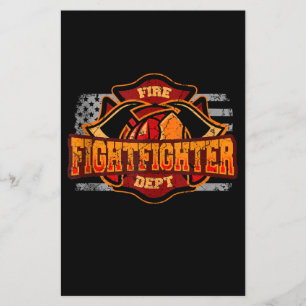 Fireman American Flag Red Line US Firefighter Gift Flygblad