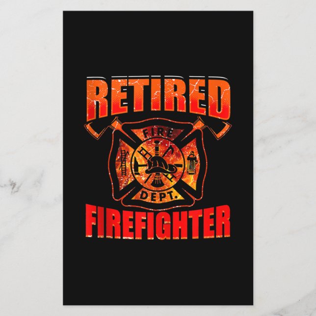 Fireman American Flagga Red Line US Firefighter Flygblad (Framsidan)