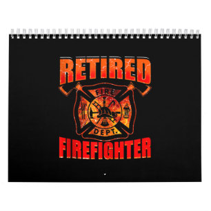 Fireman American Flagga Red Line US Firefighter Kalender
