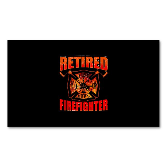 Fireman American Flagga Red Line US Firefighter Magnetiska Visitkort (Framsida)